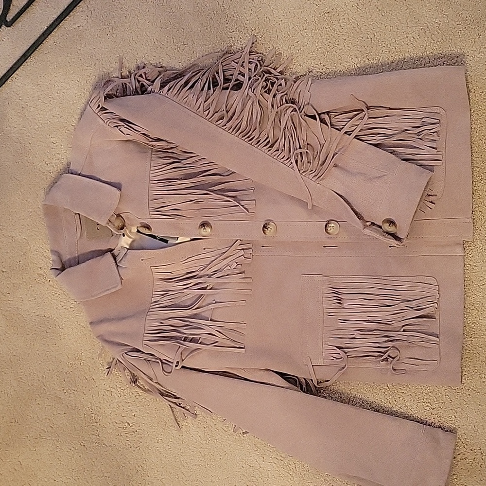 *NEW WITH TAGS* Blank NYC Suede Fringe Jacket - Picture 4 of 8